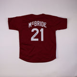 Bake McBride Signed Phillies Throwback Jersey (JSA COA) 1980 World Series Champ