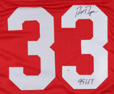 Ron Dayne Signed Wisconsin Badgers Jersey (JSA COA) Running Back / NY Giants