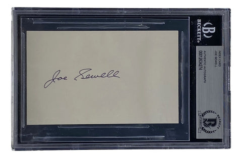 Joe Sewell Cleveland Guardians Signed Slabbed Index Card BAS 00012634274