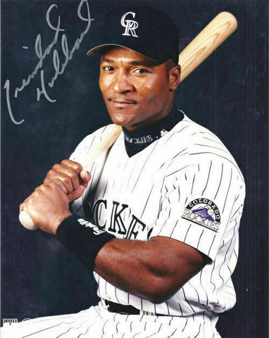 Trenidad Hubbard Autographed/Signed Colorado Rockies 8x10 Photo 11708