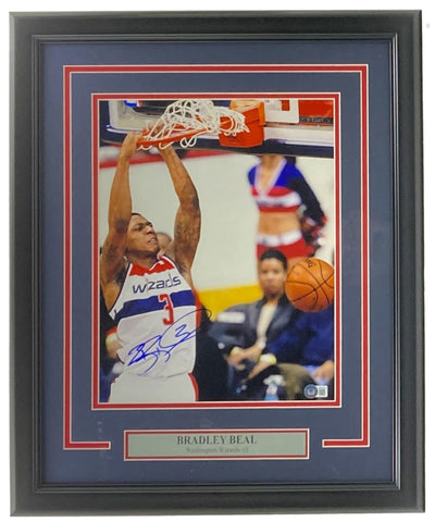 Bradley Beal Signed Framed 11x14 Washington Wizards Photo BAS