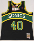 Supersonics Shawn Kemp Autographed 1994-95 M&N Black Jersey Size XXL MCS 93470