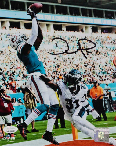 DeVante Parker Autographed Miami Dolphins 8x10 TD Catch Photo- JSA W Auth *Black