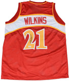 DOMINIQUE WILKINS SIGNED ATLANTA HAWKS #21 RED BASKETBALL JERSEY BECKETT