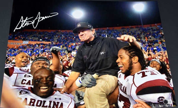 STEVE SPURRIER AUTOGRAPHED SOUTH CAROLINA GAMECOCKS 16x20 PHOTO BECKETT