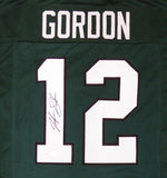 BAYLOR BEARS JOSH GORDON AUTOGRAPHED GREEN JERSEY BECKETT BAS STOCK #135173