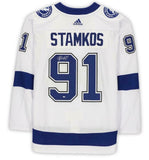 STEVEN STAMKOS Autographed Lightning Authentic Adidas White Jersey FANATICS