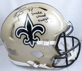 Ricky Williams Signed Saints F/S Speed Authentic Helmet SWED - Beckett W Holo