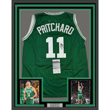 Framed Autographed/Signed Payton Pritchard 35x39 Boston Green Jersey JSA COA