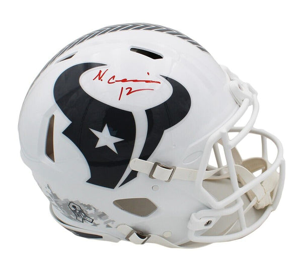 Nico Collins Signed Houston Texans Speed Auth Salute to Service 3 NFL Helmet