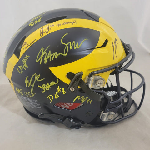 MICHIGAN WOLVERINES TEAM SIGNED SPEEDFLEX HELMET - JJ MCCARTHY BLAKE CORUM +MORE