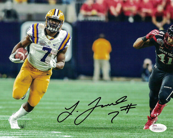 Leonard Fournette Autographed/Signed LSU Tigers 8x10 Photo JSA 14100