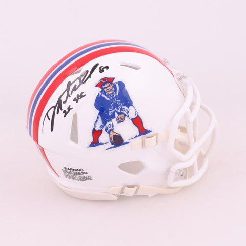 Danny Amendola Signed Patriots Throwback Mini Helmet Inscribed "2xSBC" (JSA COA)