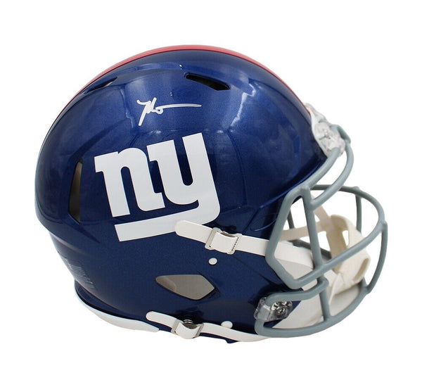 Malik Nabers Signed New York Giants Speed Authentic NFL Helmet