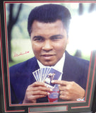 Muhammad Ali Autographed Signed Framed 16x20 Photo (Creased) PSA/DNA #Q02875