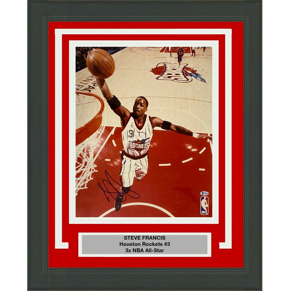 FRAMED Autographed/Signed STEVE FRANCIS Houston Rockets 16x20 Photo Beckett COA