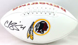 Champ Bailey Autographed Washington Logo Football - Beckett W Auth *Black