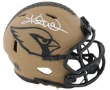 Cardinals Kurt Warner Signed Salute To Service II Mini Helmet BAS Witnessed