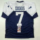 Autographed/Signed Trevon Diggs Dallas Thanksgiving Day Football Jersey JSA COA