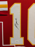 FRAMED KANSAS CITY CHIEFS ISIAH PACHECO AUTOGRAPHED SIGNED JERSEY JSA COA