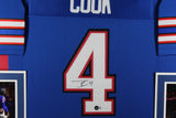 JAMES COOK (Bills blue SKYLINE) Signed Autographed Framed Jersey Beckett