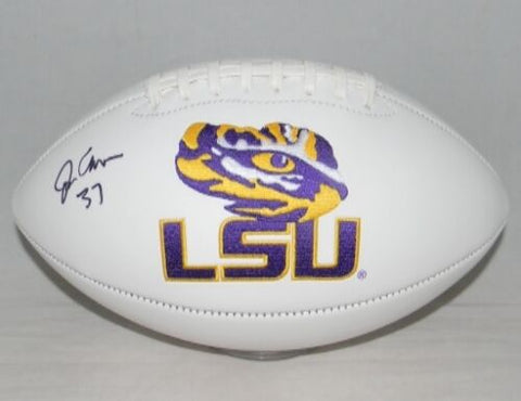 TOMMY CASANOVA AUTOGRAPHED SIGNED LSU TIGERS WHITE LOGO FOOTBALL COA