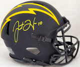 Justin Herbert Auto Chargers Eclipse Full Size Helmet (Scratch) Beckett WK11851