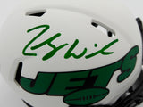 ZACH WILSON AUTO JETS LUNAR ECLIPSE WHITE SPEED MINI HELMET BECKETT QR 194722