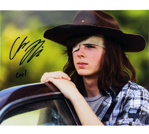 Chandler Signed The Walking Dead Unframed 11x14 Photo - Close Up With Carl