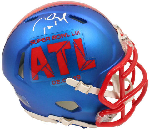 TOM BRADY Autographed New England Patriots Super Bowl 53 Mini Helmet FANATICS