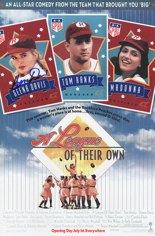 Geena Davis Signed A League Of Their Own 11x17 Movie Poster - (SCHWARTZ COA)