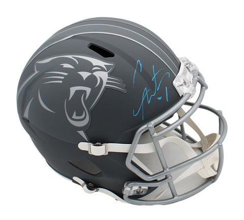 Cam Newton Signed Carolina Panthers Speed Full Size Slate NFL Helmet