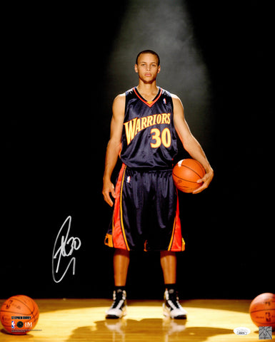 STEPHEN CURRY AUTOGRAPHED SIGNED 16X20 PHOTO WARRIORS ROOKIE YEAR JSA 235688