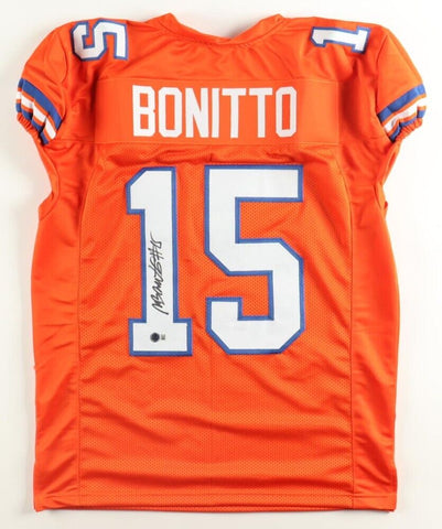 Nik Bonitto Signed Denver Broncos Jersey (Beckett QR Code Card) Linebacker