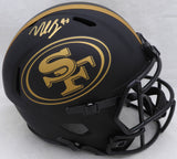 Nick Bosa Autographed Eclipse Full Size Helmet 49ers (Smudged) Beckett WL66193