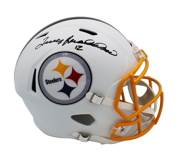 Terry Bradshaw Signed Pittsburgh Steelers Speed Full Size White Matte NFL Helmet