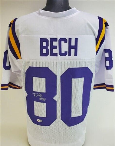 Jack Bech Signed LSU Tigers White Jersey (Beckett) 2022 Sophmore Wide Receiver