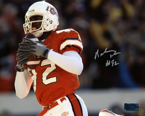 RASHAUN WOODS AUTOGRAPHED SIGNED OKLAHOMA STATE COWBOYS 8x10 PHOTO COA