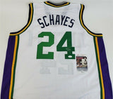 Danny Schayes Signed Utah Jazz Jersey (JSA COA) 1981 1st Round NBA Draft Pick