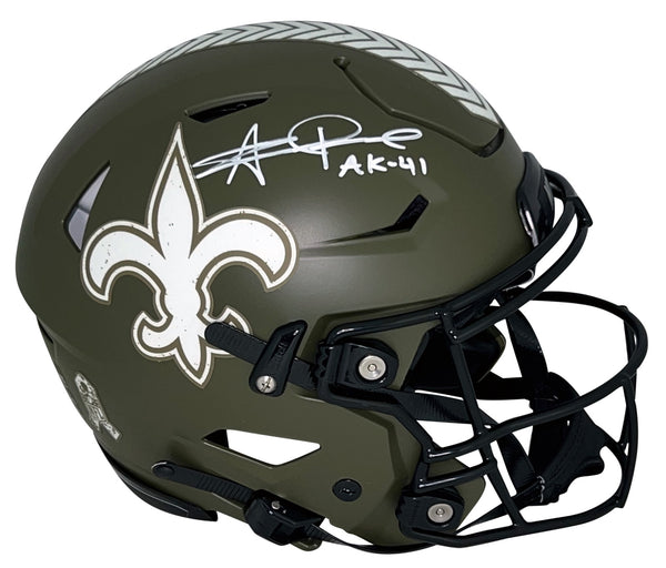 ALVIN KAMARA SIGNED NEW ORLEANS SAINTS SALUTE TO SERVICE SPEEDFLEX HELMET BAS