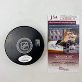 Autographed/Signed Ron Hextall Philadelphia Flyers Logo Hockey Puck JSA COA