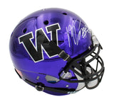 Marcus Peters Signed Washington Huskies Schutt Authentic Purple Chrome NCAA Helm