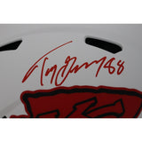 Tony Gonzalez Autographed Kansas City Chiefs Pro Lunar Helmet Beckett 47430