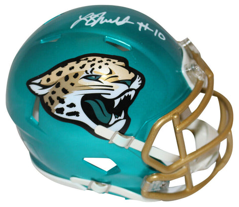 Laviska Shenault Signed Jacksonville Jaguars Flash Mini Helmet Beckett 35268