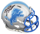 Lions Calvin Johnson Authentic Signed Speed Mini Helmet w/ Case BAS Witnessed