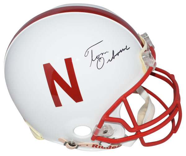 TOM OSBORNE SIGNED NEBRASKA CORNHUSKERS FULL SIZE AUTHENTIC PROLINE HELMET