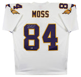 Vikings Randy Moss Authentic Signed White 1998 M&N Throwback Jersey BAS Witness