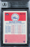 76ers Maurice Cheeks "HOF 2018" Signed 1986 Fleer #16 Card Auto 10! BAS Slabbed