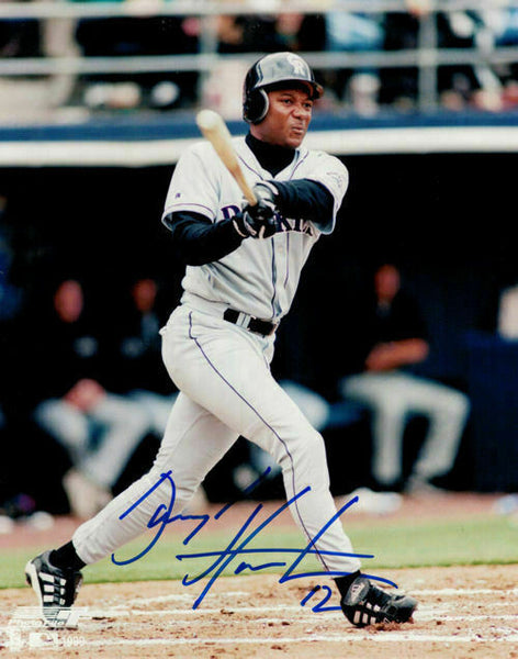 Darryl Hamilton Autographed/Signed Colorado Rockies 8x10 Photo 11543