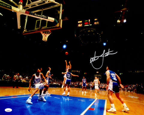 CHRISTIAN LAETTNER AUTOGRAPHED 16X20 PHOTO DUKE GAME WINNING 'SHOT' JSA 230037